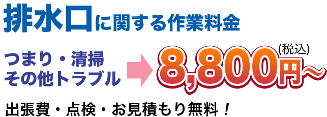 水漏れ・つまりその他のトラブル8,800円(税込)〜