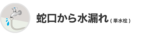 蛇口から水漏れ
